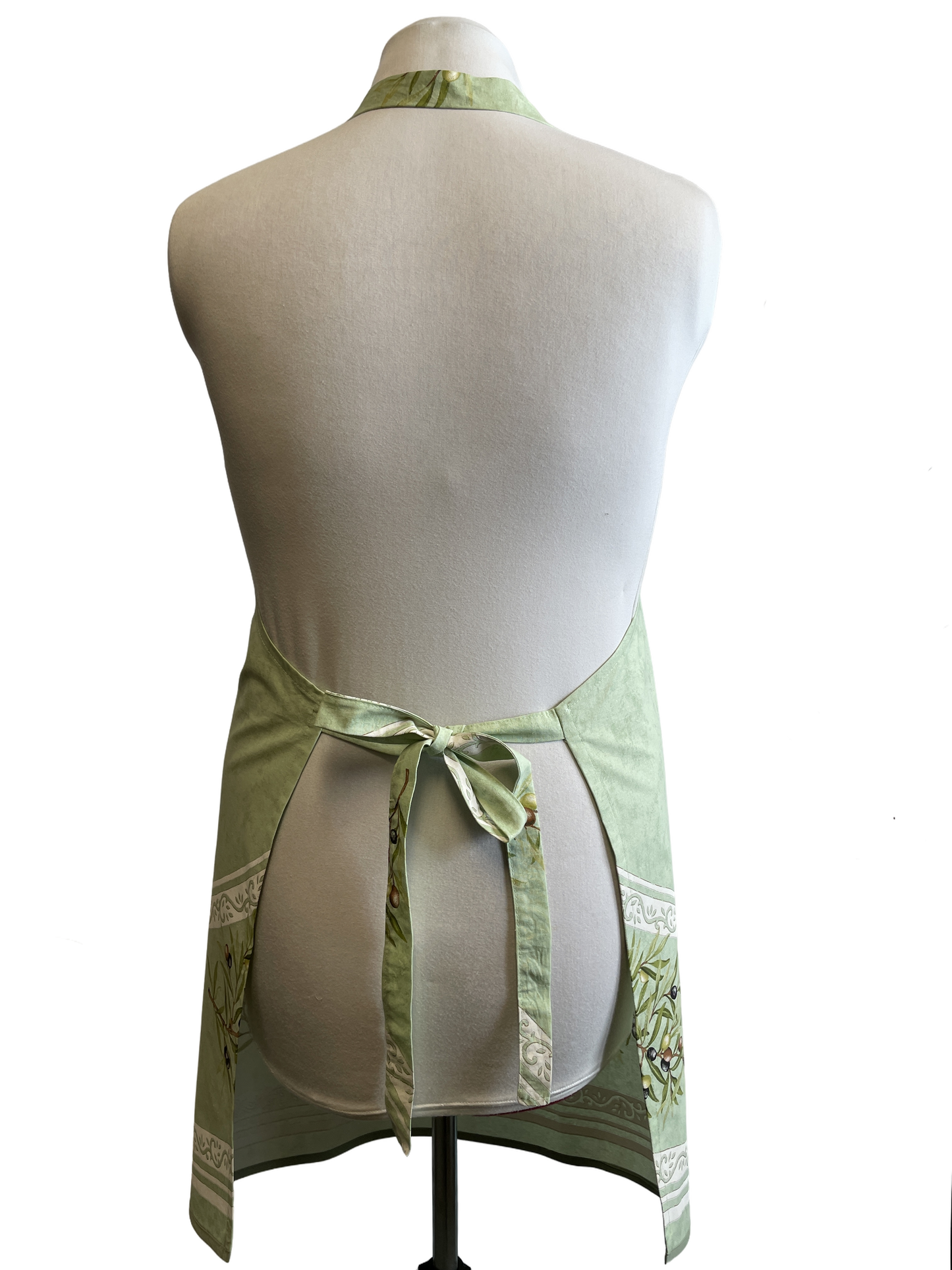 Tablier en coton motifs avec olives