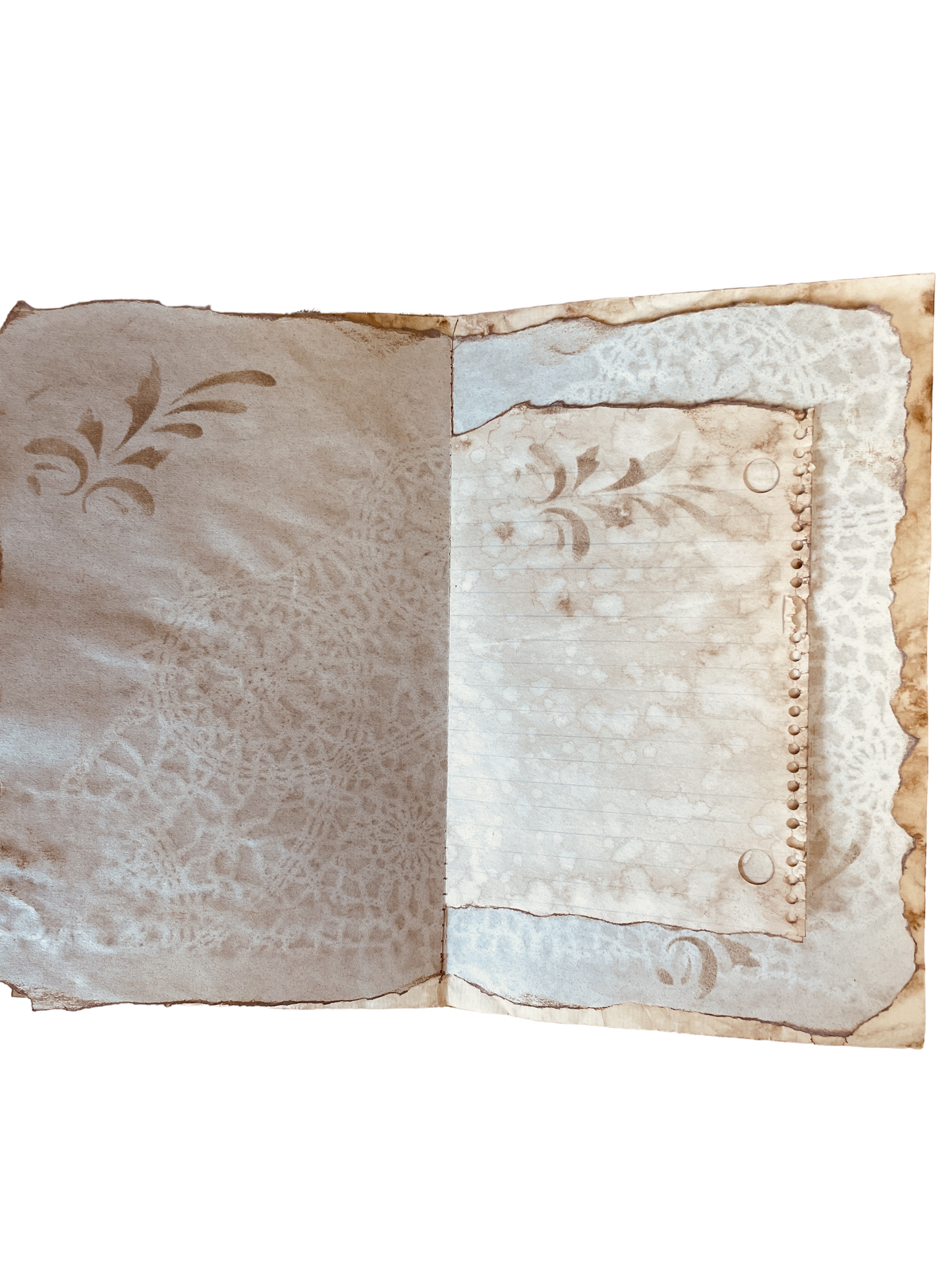 Carnet de pensées - Dentelle imprimée avec poinsettias