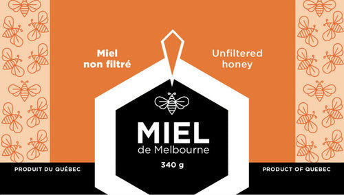 Miel de Melbourne - étiquette miel non filtré