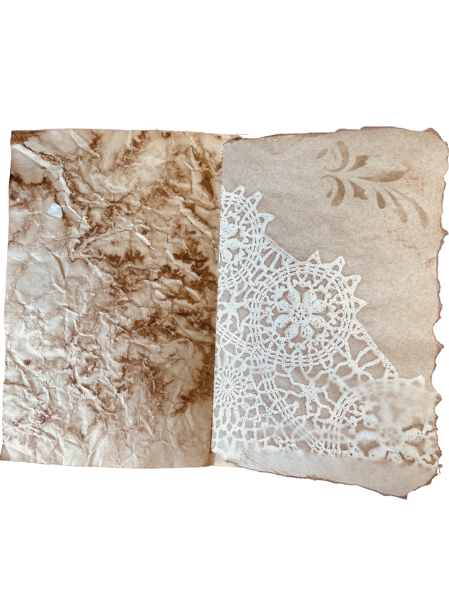 Carnet de pensées - Dentelle imprimée avec poinsettias