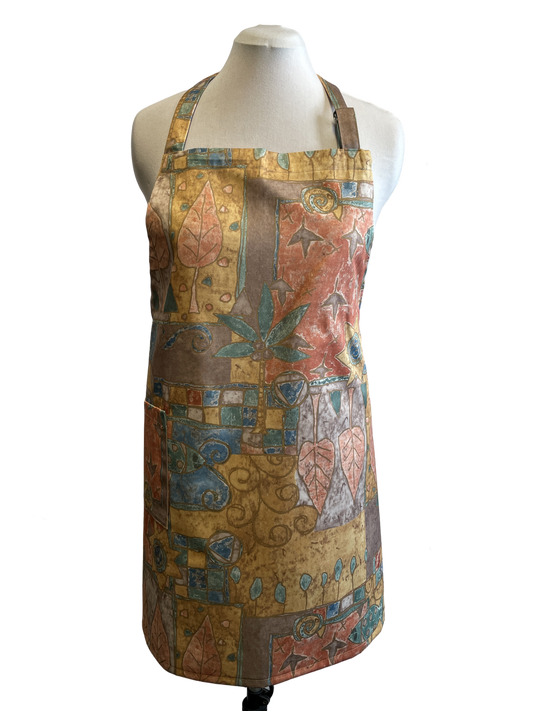 Tablier estivale aux motifs tropicaux