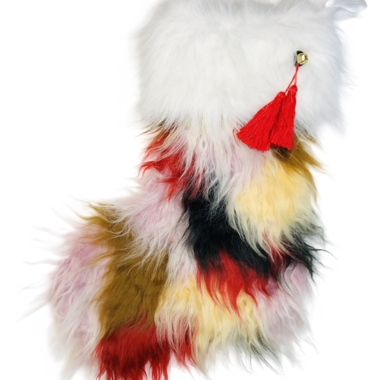 Bas de noël - Peluche multi-colore