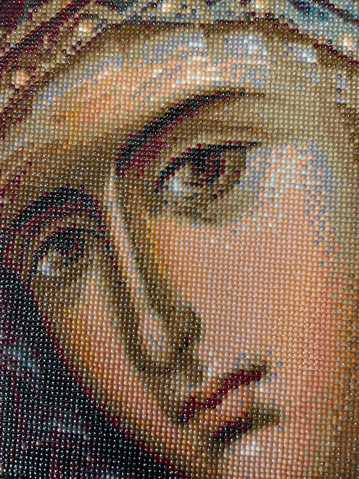 Cadre de la Vierge perlée