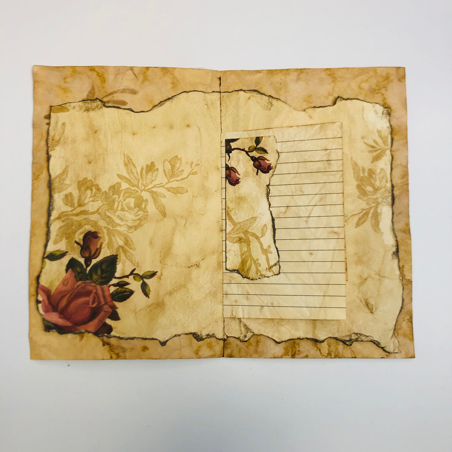 Carnet de pensées - Dentelle imprimée avec image de la Madone