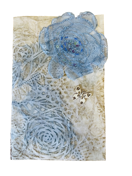 Carnet de pensées - Grande fleur bleue
