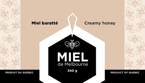 Miel de Melbourne - étiquette miel baratté