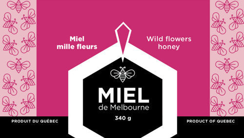 Miel de Melbourne - étiquette miel mille fleurs