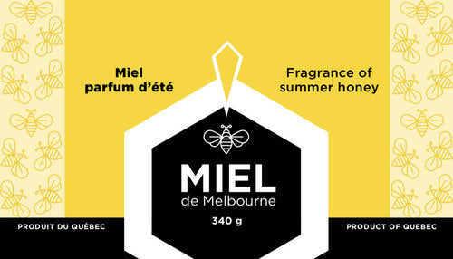 Miel de Melbourne - étiquette miel parfum d'été